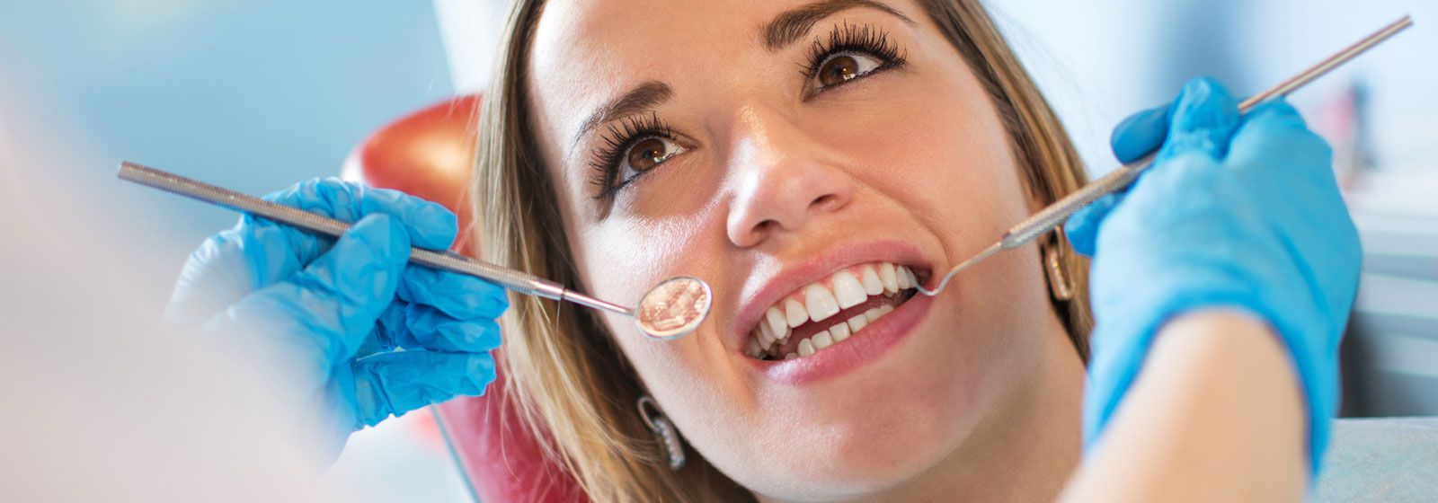 A Woman getting ready for dental checkup